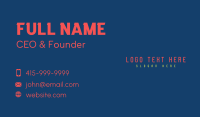 Neon Cyber Wordmark Business Card Preview