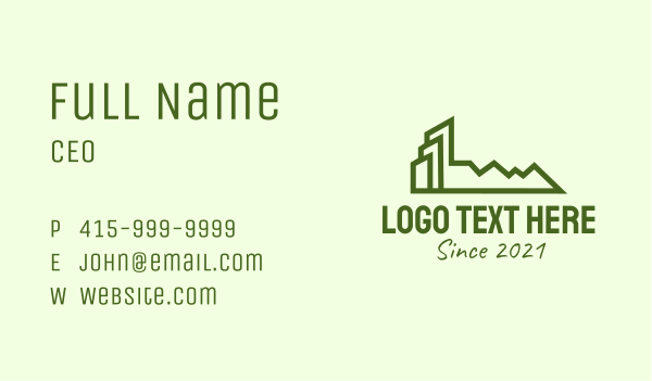 Green Building Tower Business Card Design Image Preview