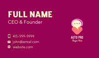 Heart Speech Bubble Business Card Design