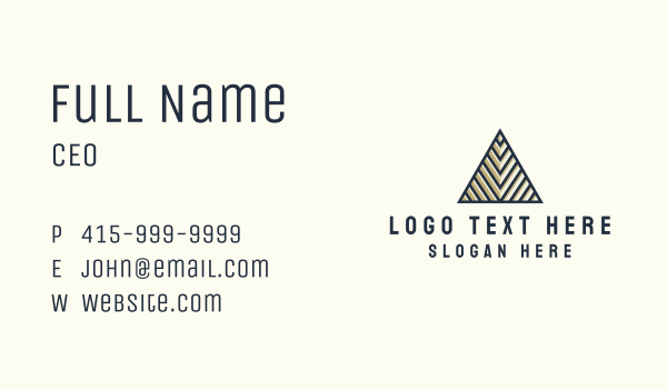 Luxury Pyramid Business Card Design Image Preview
