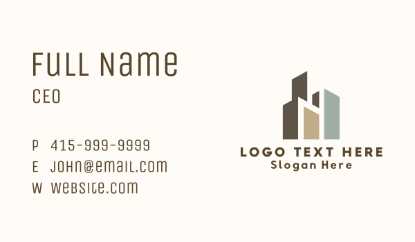 Urban City Building Business Card Design Image Preview