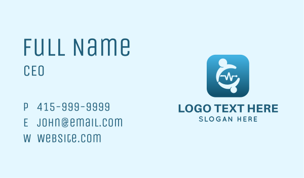 Lifeline Medical App Business Card Design Image Preview