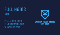 Blue Tech Shield Business Card Image Preview