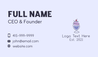 Ice Cream Sundae Monoline Business Card Preview