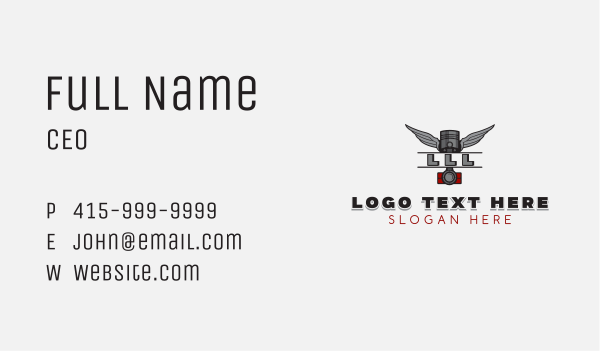 Piston Auto Mechanic Business Card Design Image Preview