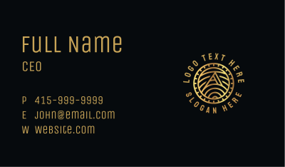 Golden Coin Letter A Business Card Image Preview