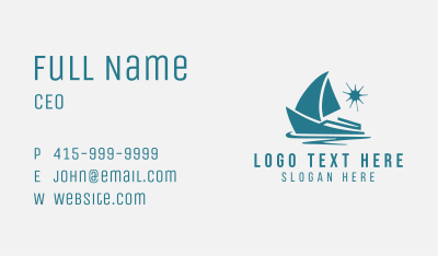 Yacht Club Boat  Business Card Image Preview