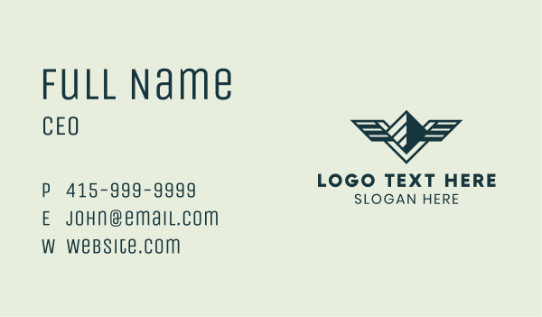 Airline Summit Wings  Business Card Design Image Preview