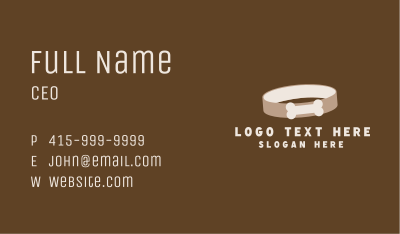 Brown Dog Collar Business Card Image Preview