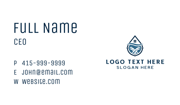 Wrench Plumbing Pipe Business Card Design Image Preview