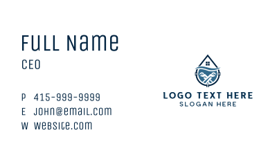 Wrench Plumbing Pipe Business Card Image Preview