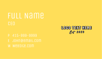 Yellow White Text Font Business Card Image Preview