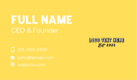 Yellow White Text Font Business Card Image Preview