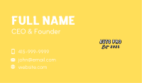 Yellow White Text Font Business Card Image Preview