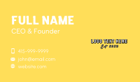 Yellow White Text Font Business Card Image Preview