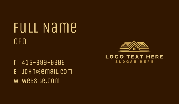 Real Estate Roof House Business Card Design Image Preview