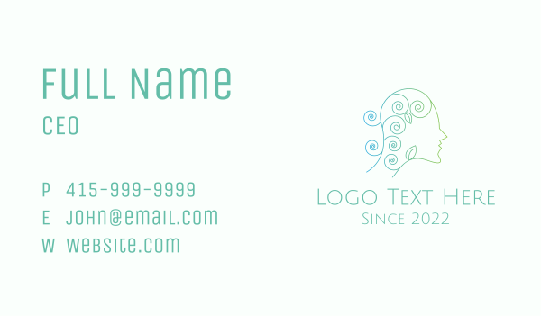 Organic Psychology Mental Health  Business Card Design Image Preview
