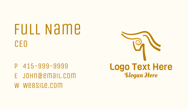 Minimalist Ox Zodiac Business Card Design Image Preview