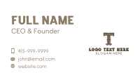 Antique Brand Artisan Letter T Business Card Image Preview