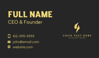 Gold Lightning Energy Business Card Image Preview