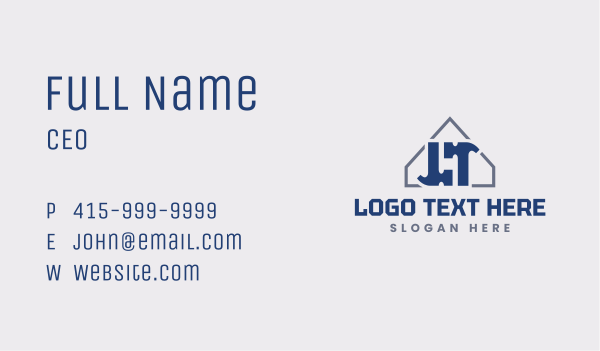 Hammer House Repair Business Card Design Image Preview