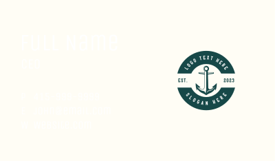 Cruise Ship Anchor Business Card Image Preview