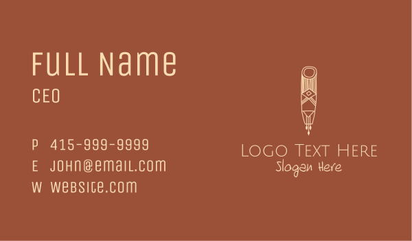 Ethnic Wall Decoration Business Card Design Image Preview