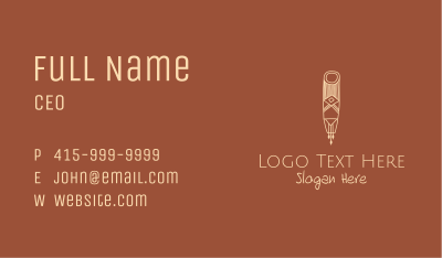Ethnic Wall Decoration Business Card