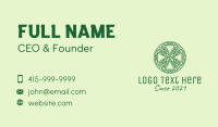 Green Organic Ornament  Business Card Preview