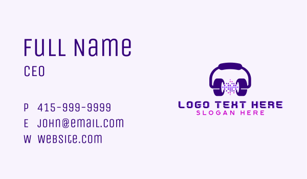 Music Audio Headphones  Business Card Design Image Preview