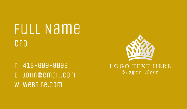 Elegant Crown Jewelry Business Card Design Image Preview