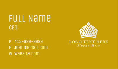 Elegant Crown Jewelry Business Card Image Preview