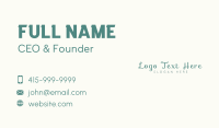 Script Handwriting Wordmark Business Card Image Preview