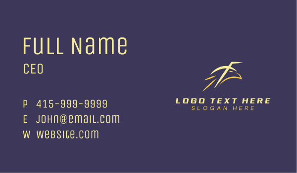 Eagle Aviation Letter F Business Card Design Image Preview