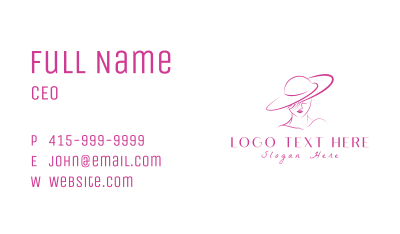 Elegant Fashion Lady Business Card Image Preview