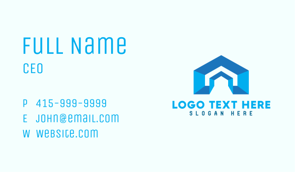 Blue House Realty  Business Card Design Image Preview