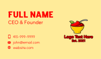 Strawberry Dessert Bowl Business Card Image Preview