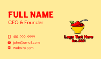 Strawberry Dessert Bowl Business Card Design