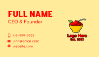 Strawberry Dessert Bowl Business Card Image Preview