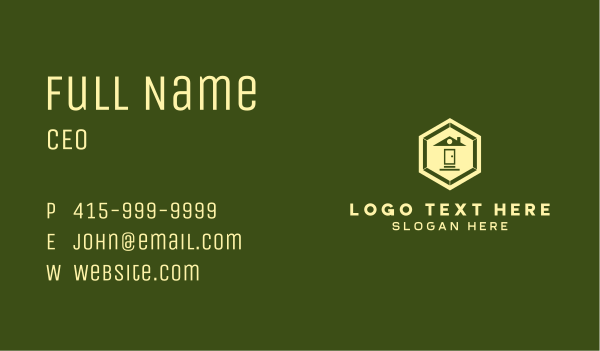 Hexagonal Home Realty Business Card Design Image Preview