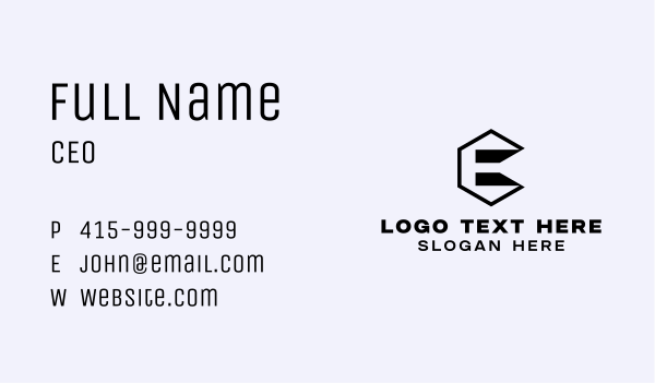 Construction Builder Letter E Business Card Design Image Preview