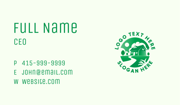 Realty Lawn Landscaping Business Card Design Image Preview