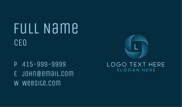 Digital Line Technology Business Card Design Image Preview