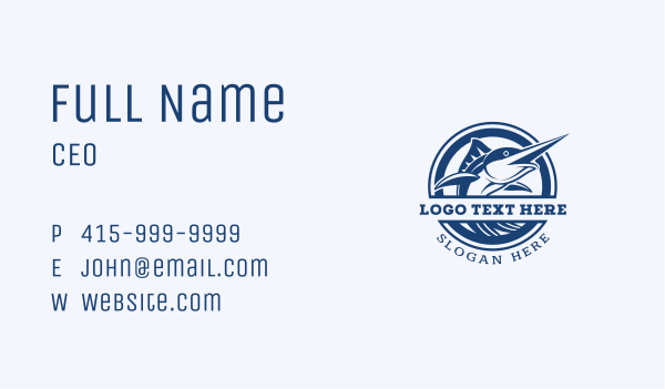 Marlin Fishing Fisheries Business Card Design Image Preview
