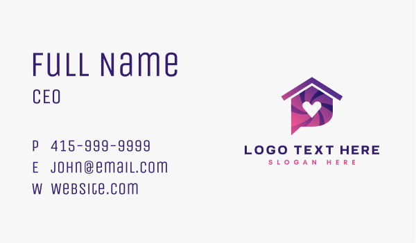 Home Messaging App Business Card Design Image Preview