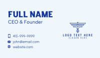 Wings Pen Outline Business Card Image Preview