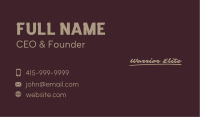 Casual Script Business Business Card Image Preview