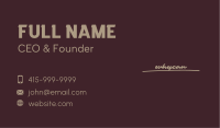 Casual Script Business Business Card Image Preview