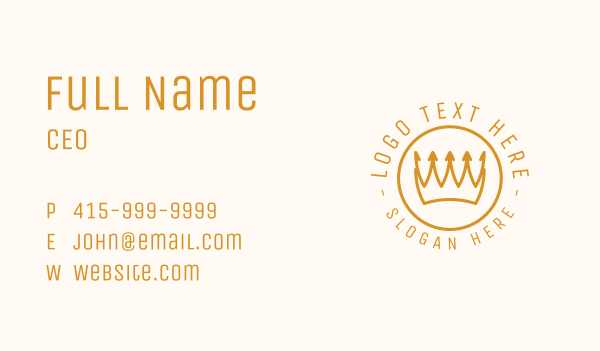 King Crown Badge Business Card Design Image Preview