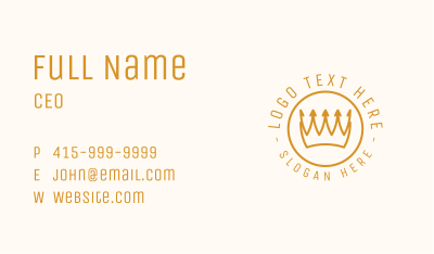 King Crown Badge Business Card Image Preview